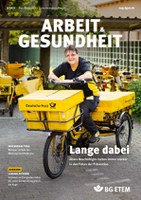 Themen der Ausgabe: Lange dabei - ältere Beschäftigte rücken immer stärker in den Fokus der Prävention; Instandhaltung - weniger Unfälle bei Wartung und Reparatur; Ladung sichern - Schäden an Zurrgurten fallen bei einer Sichtprüfung gleich ins Auge (mit Aushang)