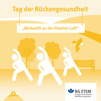 Der Tag der Rückengesundheit wurde 2002 eingeführt und soll zur aktiven Prävention von Rückenbeschwerden aufrufen - schließlich leiden in Deutschland 70 Prozent mindestens einmal jährlich an Rückenschmerzen! Bundesweit finden hierzu regionale Aktionen und Workshops statt -  dieses Jahr unter dem Motto: 