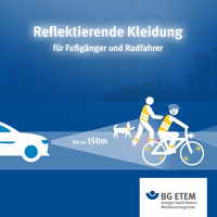 Eine gute Möglichkeit für Fußgänger und Radfahrer sich auf weite Distanzen sichtbar zu machen, bieten reflektierende Kleidung oder reflektierende Elemente auf der Kleidung. Wer diese trägt, ist für Autofahrer laut einer Studie auf bis zu 150 Meter sichtbar. Zum Vergleich: Selbst weiße Kleidung ist im Dunkeln nur bis 50 Meter erkennbar. In bunter oder gar dunkler Kleidung sind Fußgänger und Radfahrer, die sich im Winter in den frühen Morgen- und späten Abendstunden im Straßenverkehr bewegen, für Autofahrer praktisch unsichtbar.
