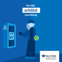 Wie reagiert die Haut und das Gewebe bei einem Lichtbogenunfall, wenn man geeignete PSA trägt? Die richtige Antwort: Die Haut wird leicht warm - ansonsten schützt die PSA aber zuverlässig.
