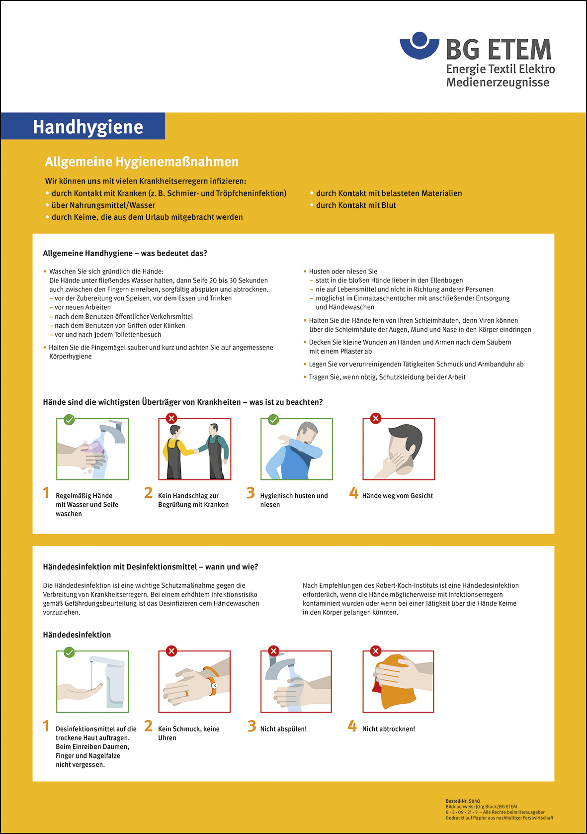 Aushang zur Handhygiene