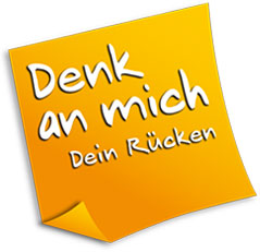 Präventionskampagne "Denk an mich. Dein Rücken"