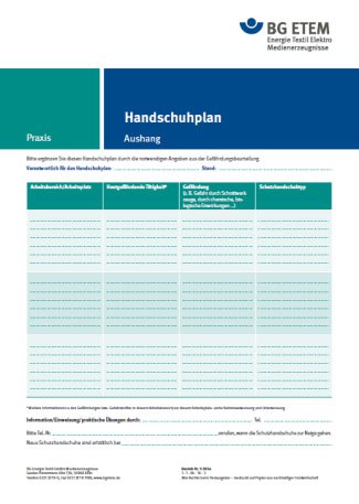 Handschuhplan Handschuhplan
