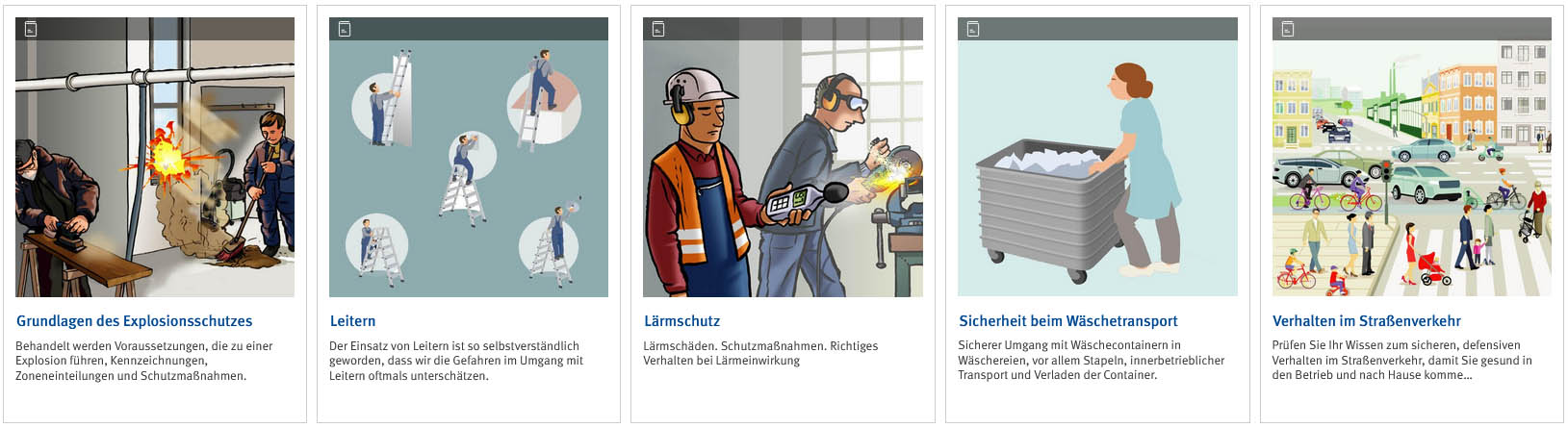 Unterstützungsmaterial für Unterweisung: Sichere Verwendung von