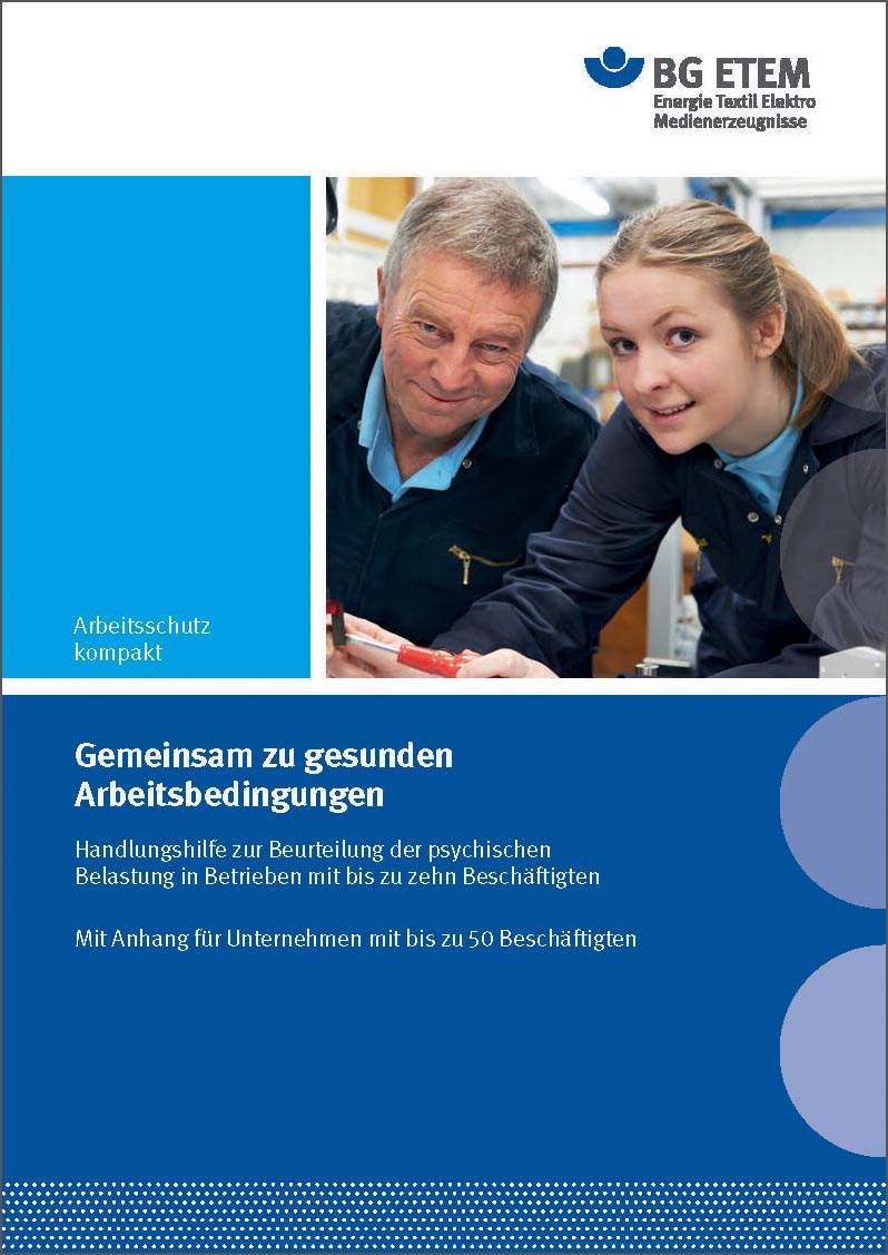 Titelseite der Handlungshilfe "Gemeinsam zu gesunden Arbeitsbedingungen"