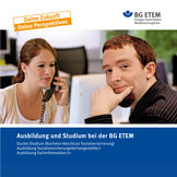 Broschüre "Ausbildung und Studium bei der BG ETEM"