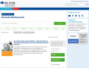 Medienportal der BG ETEM